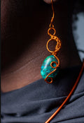 Azure Copper Wrap Earrings