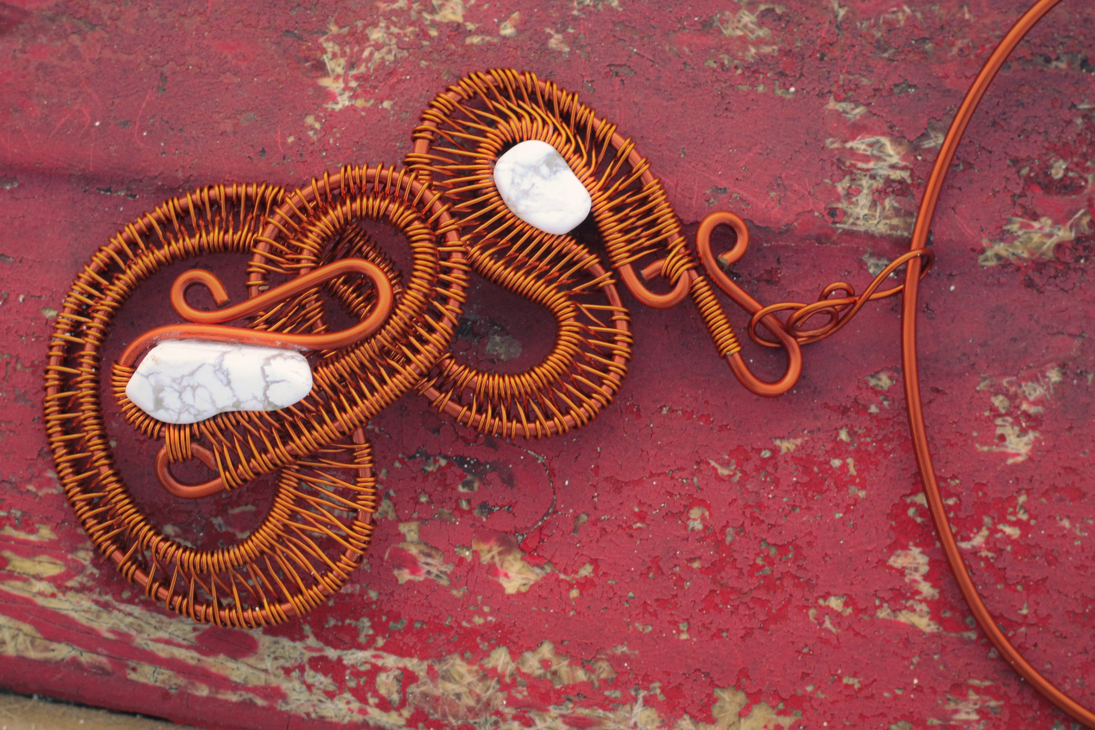 Swirl Howlite Medallion